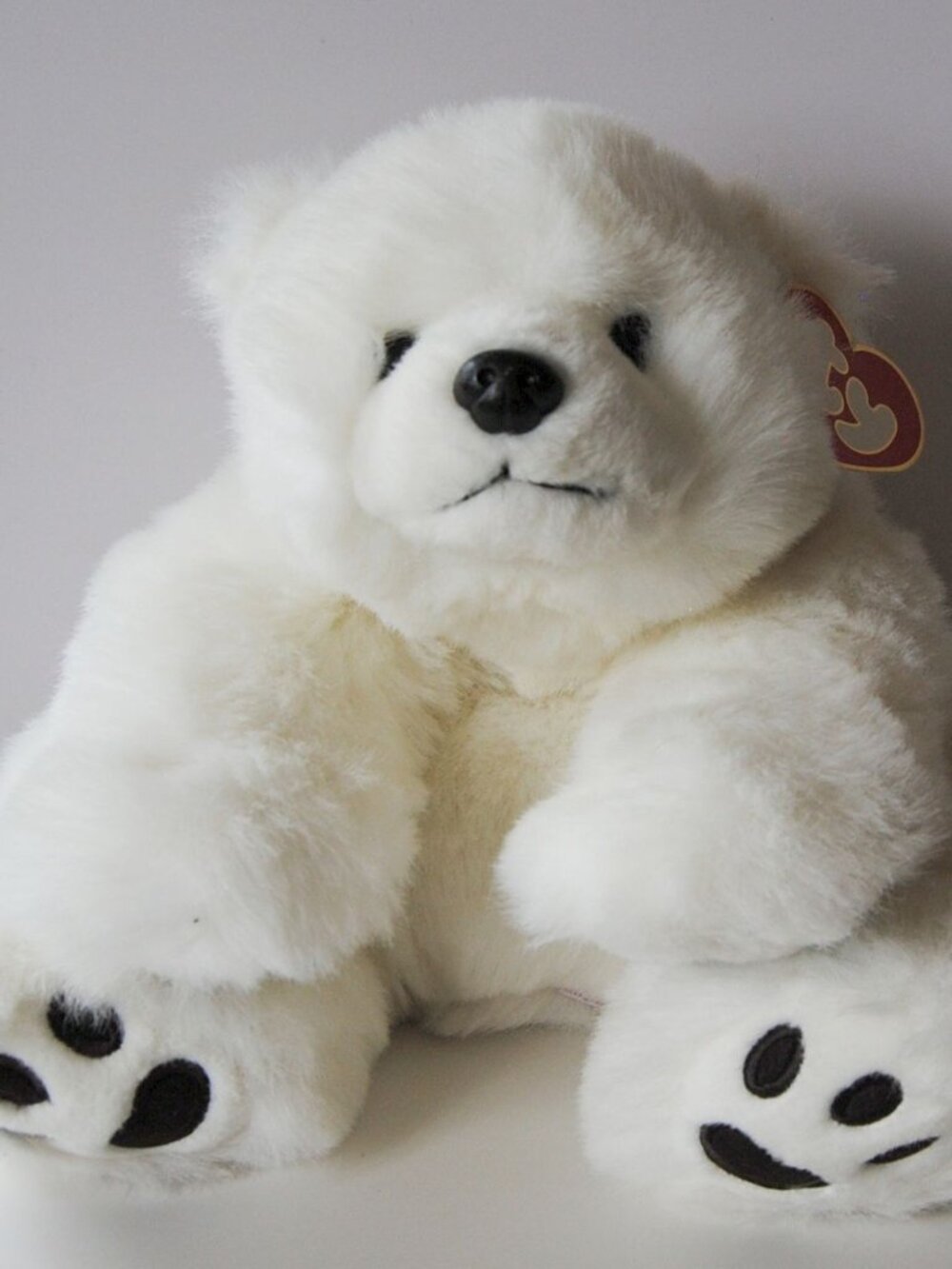TY Beanie Buddy  PAWS Polar Bear Large Plush w/ Tags 1997